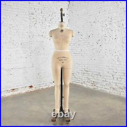 Vintage Wolfform Co. Female Mannequin Full Body Dress Form 1986-12 Cast Iron Bas