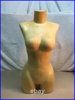 Vintage Woman Mannequin Manikin Dress Form Display Hard Foam Store Display 26in