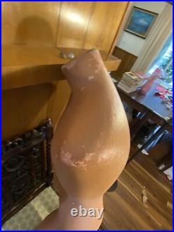 Vintage or antique Mannequin male Torso Counter Display 42 inch tall
