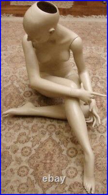 WOLF/VINE Mannequin Sitting Female Full Realistic Glass Eyes Vintage Greneker