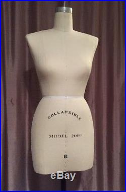Wolf Model Form Co Size 8 (12) Dress Form Model 2000 Collapsible EUC Made in USA