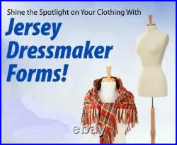 Women's Dressmaker Seamstress Dress Form Ivory Mannequin Size 8 Wood Base Female